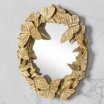 Mirror With Antique Gold Butterflies