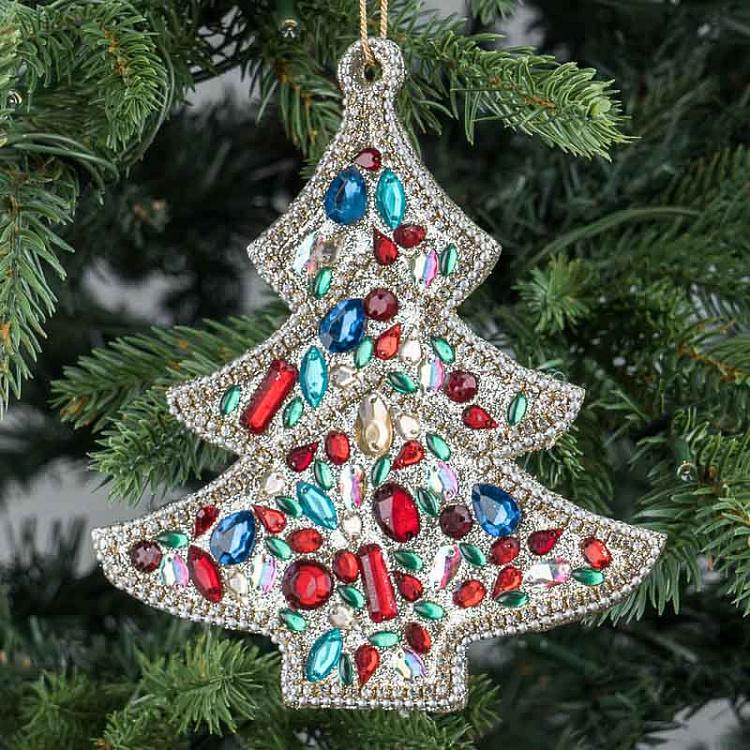 Multi-Colored Christmas Tree Pendant 1 15 cm