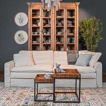 Трёхместный диван Louisiana 3 Seater Linen RM лён Beige Linen - ракурс 17