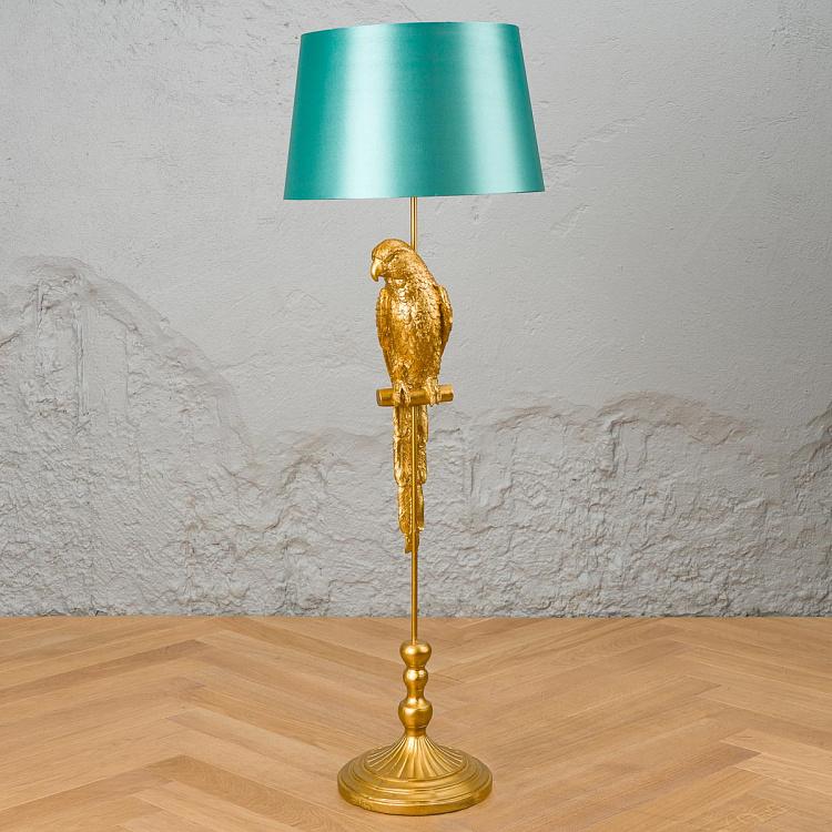 Торшер с бирюзовым абажуром Попугай Тэмми Floor Lamp Parrot Tammy With Turquoise Shade