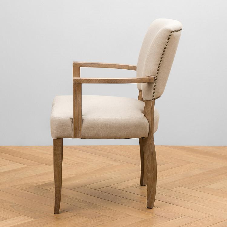 Стул Мами с подлокотниками, песочные ножки Mami Dining Chair With Arms, Oak Sandwashed