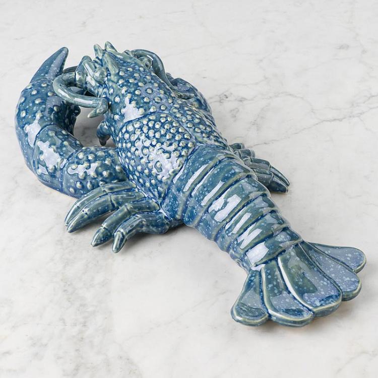 Синяя керамическая фигурка Лобстер Blue Ceramic Lobster