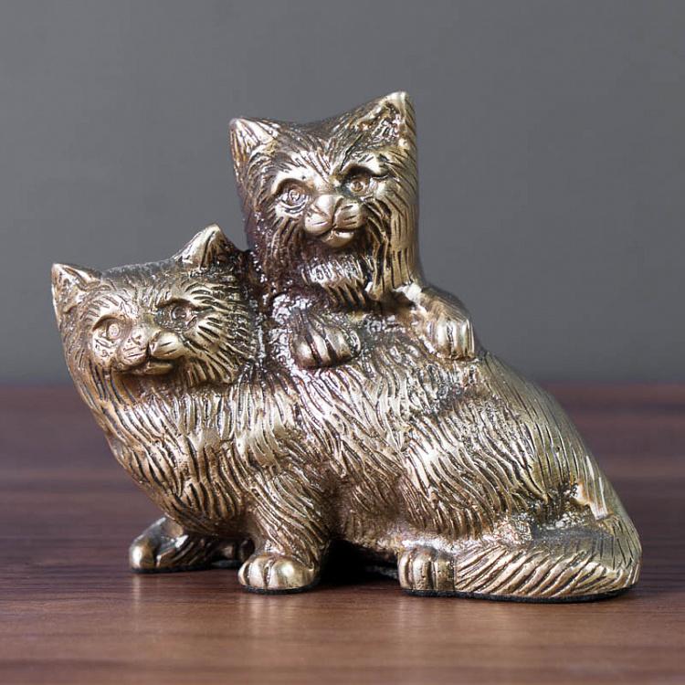 Статуэтка Два кота Two Cats Decoration In Brass