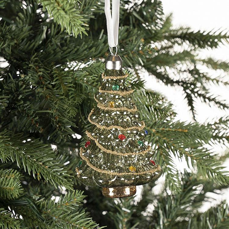 Rhinestones Christmas Tree Ball Green