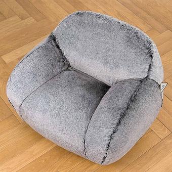 Кресло Baby Snug Chair искусственный мех Grizzly Grey - ракурс 5