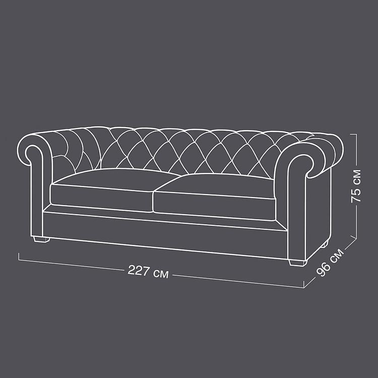 Трёхместный диван Gainsborough Compact 3 Seater натуральная кожа Freehand Tipped Chocolate - ракурс 12