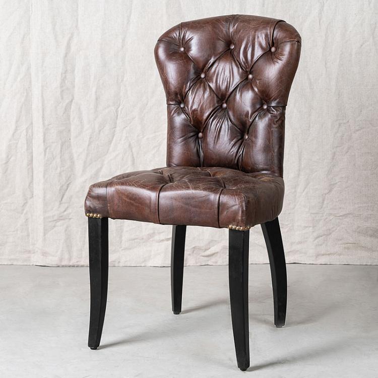 Стул Честер, чёрные ножки Chester Dining Chair, Black Wood