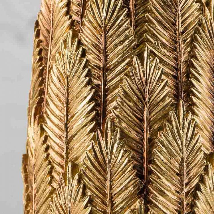 Высокая золотая ваза Пальмовый лист Tropical Leaf Vase Tall Gold