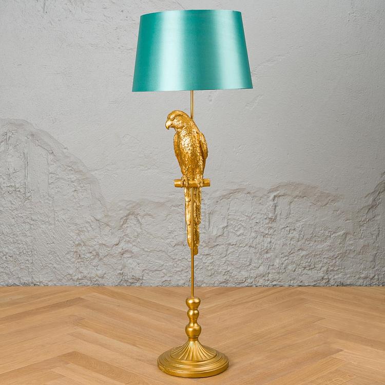 Торшер с бирюзовым абажуром Попугай Тэмми Floor Lamp Parrot Tammy With Turquoise Shade