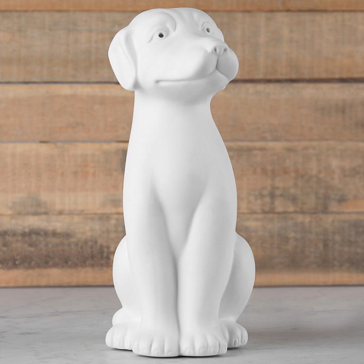 Фарфоровая настольная лампа Собака Porcelain Table Lamp Dog