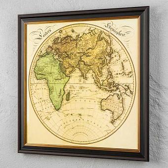 Винтажная картина-принт Vintage Maps Eastern Hemisphere 1831, MP2 Frame