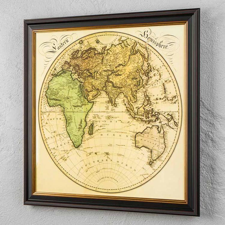Vintage Maps Eastern Hemisphere 1831, MP2 Frame