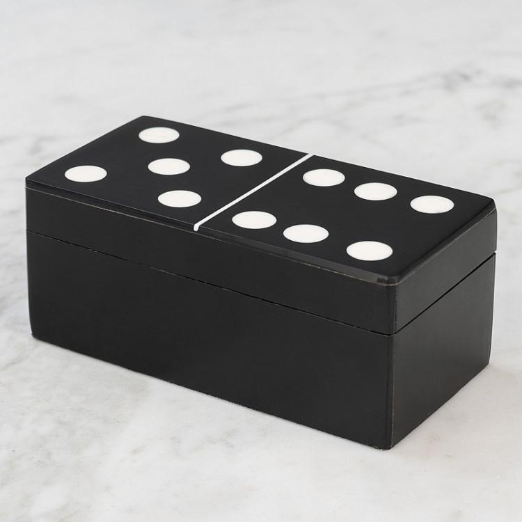 Чёрная шкатулка с набором домино дисконт Black Domino Box discount