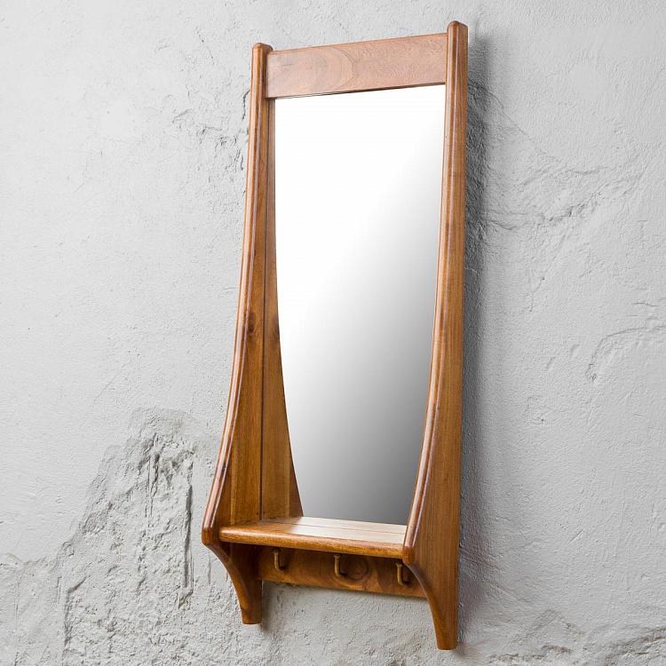 Зеркало с полкой и тремя крючками Ферги Fergie Mirror With Shelf And 3 Hooks