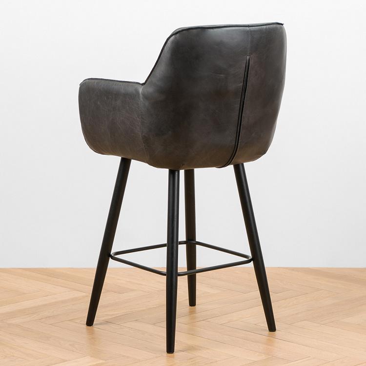 Барный стул Кофе, чёрные ножки Coffee Barstool, Oak Black