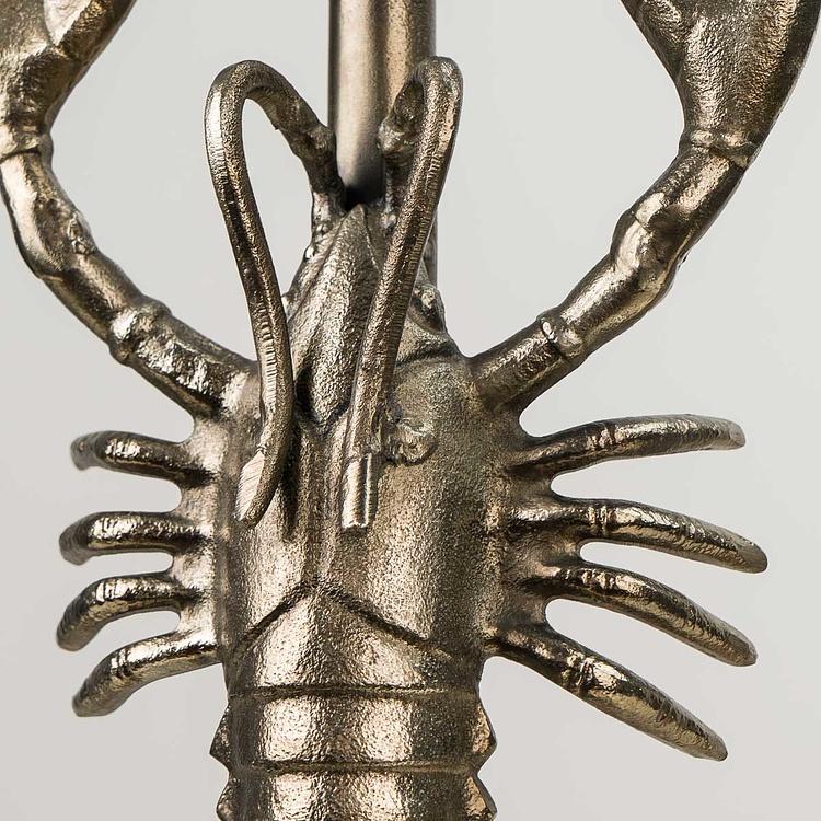 Настольная лампа с абажуром Лобстер Lobster Table Lamp Silver With Shade