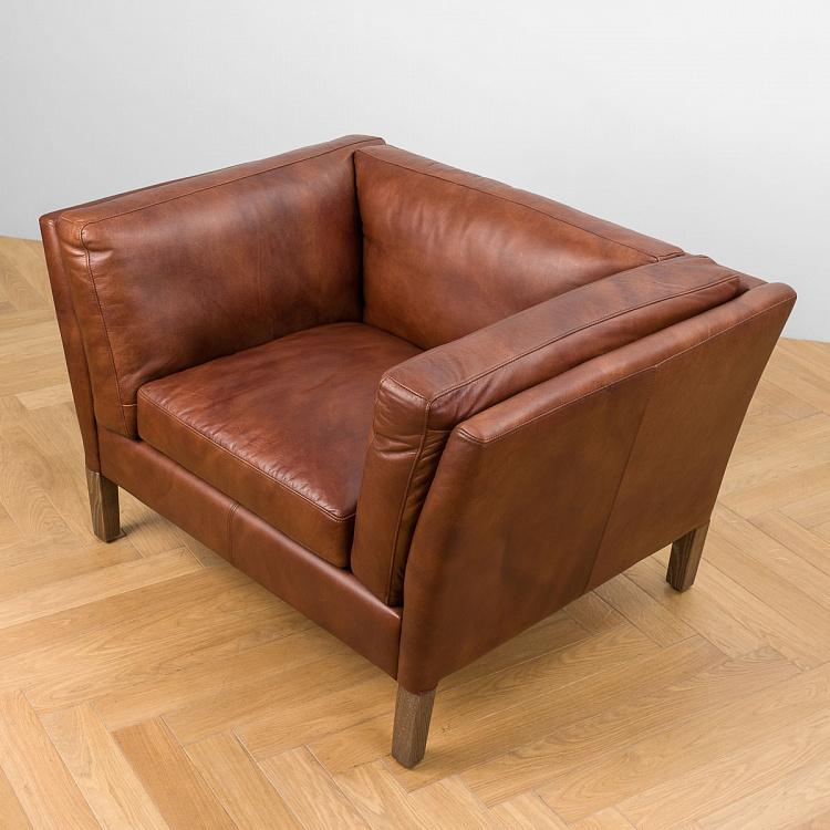 Кресло Линкольн, коричневые ножки Lincoln 1 Seater, Rustic Brown Ash PF