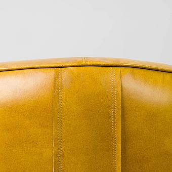 Кресло Metz Swivel Chair RM натуральная кожа Yellow Andalusia