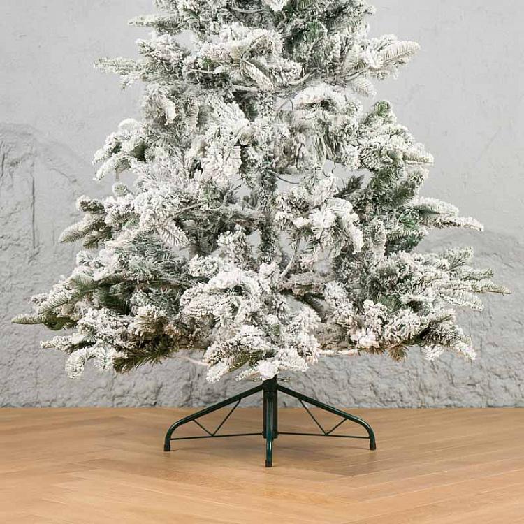 Искусственная заснеженная новогодняя ёлка с led-гирляндой, 152 см Snow-Covered Spruce With 250 LED Bulbs 152 cm