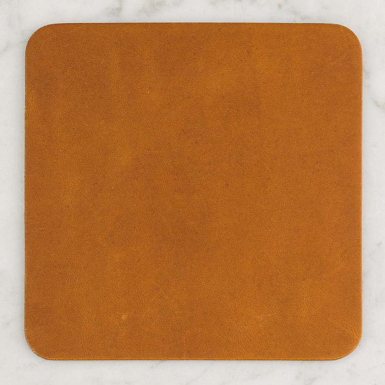 Набор из пяти квадратных подставок под стаканы и чайник Карамель Set Of 5 Square Coasters Caramel