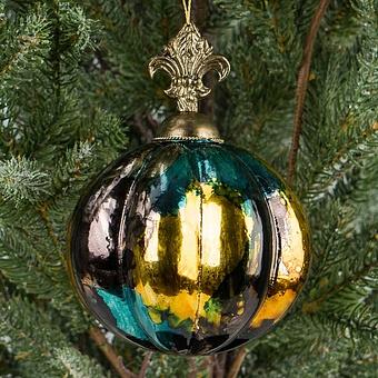 Metal Base Ball Mercury Blue 10 cm