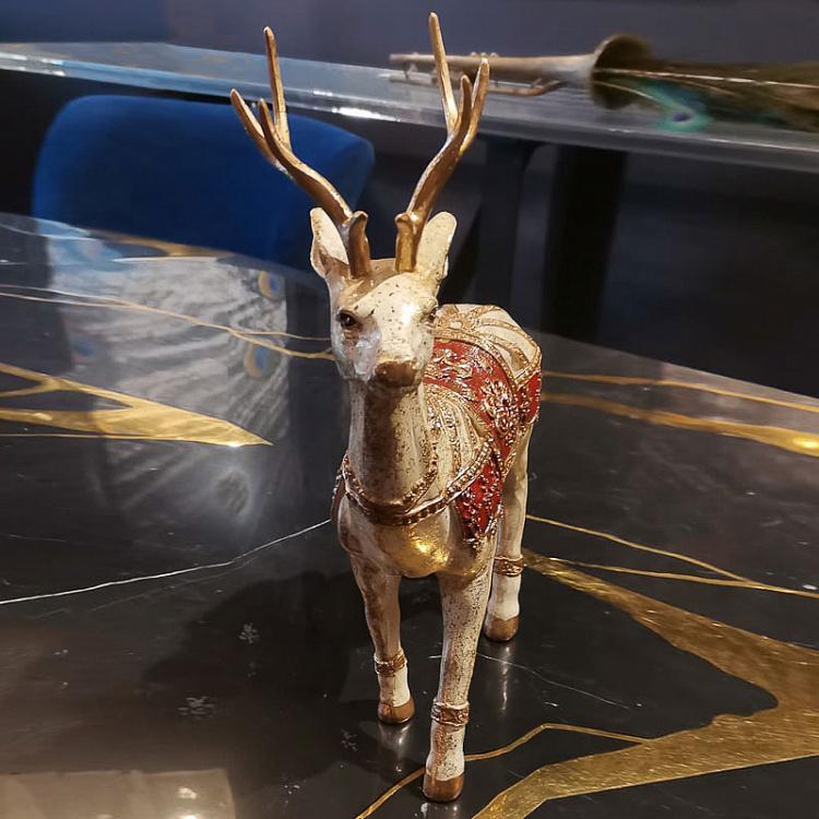 Новогодняя фигурка Золотистый олень 2 дисконт Deer Silver/Gold 2 36 cm discount