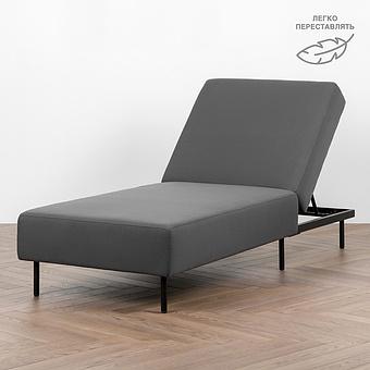 Садовый шезлонг-лежак Chic Lounger, Black акриловая ткань Anthracite Carbon