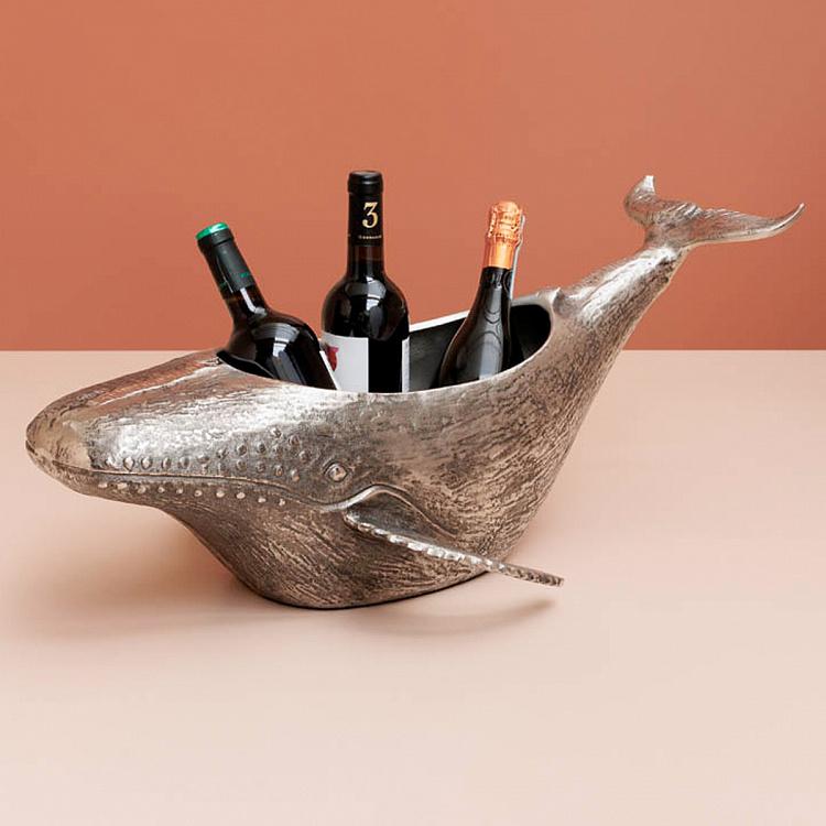 Ведро для льда Кит серебряного цвета Whale Ice Bucket Silver