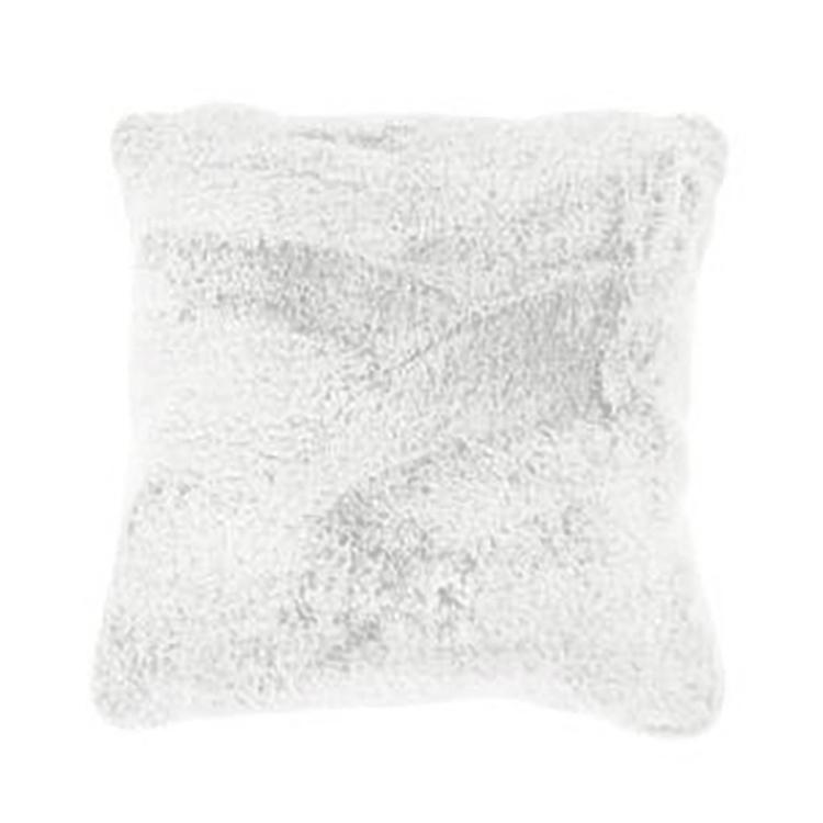 Декоративная подушка Alaska Square Cushion Medium искусственный мех Big Bear White
