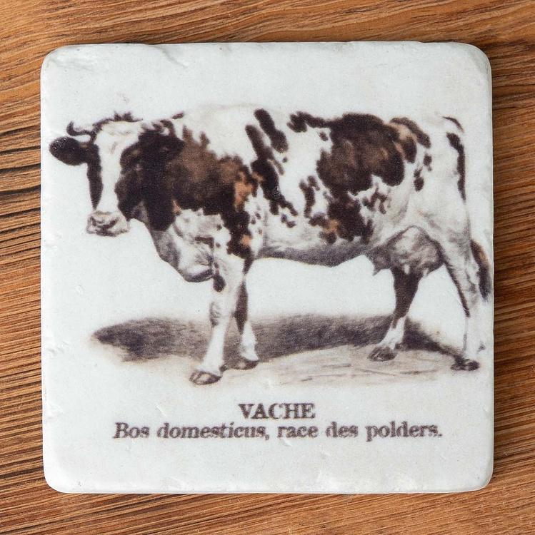 Набор из четырёх подставок под стаканы Коровы Set Of 4 Stone Coasters Cows