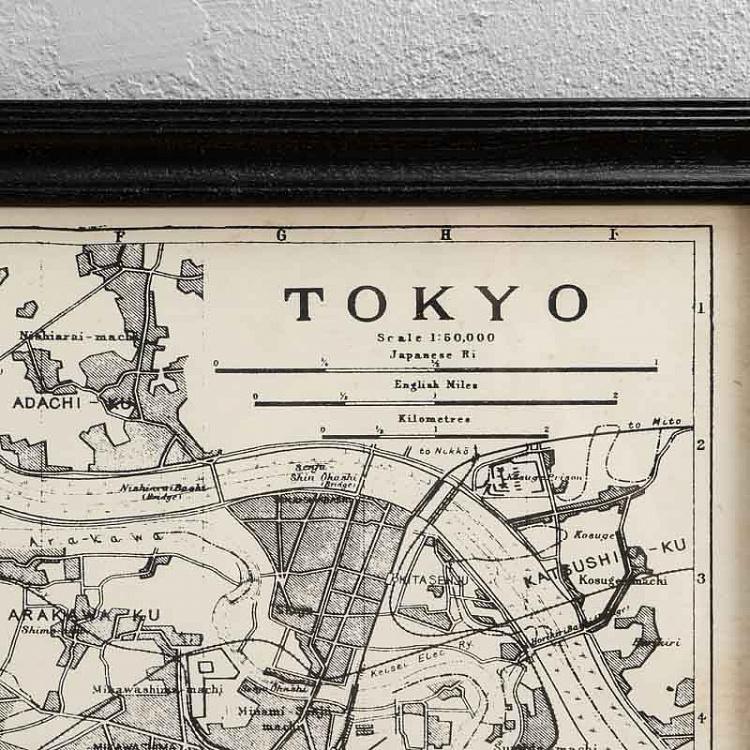 Картина-принт Карта Токио, S Map Tokyo Small