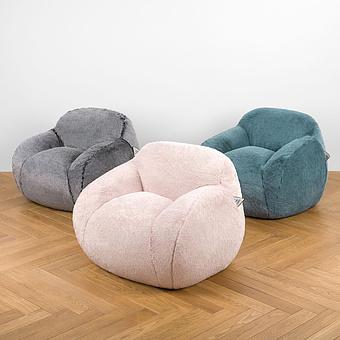Кресло Baby Snug Chair искусственный мех Big Bear Pink - ракурс 9