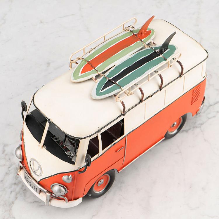 Фигурка Красно-белый минивэн Toy Combi Van Red And White