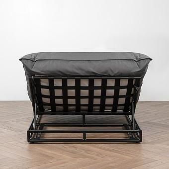 Садовый шезлонг-лежак Coral Lounger, Black акриловая ткань Anthracite Carbon - ракурс 5