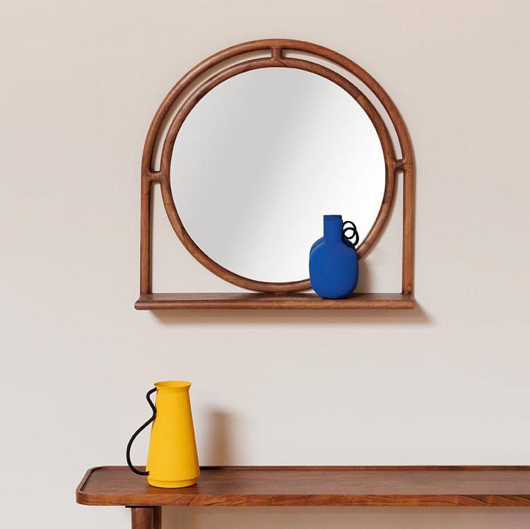 Круглое зеркало с полкой Джакарта Jakarta Round Wall Mirror