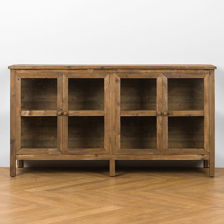 Четырёхдверный низкий сервант Лаваль Laval 4 Doors Glass Sideboard