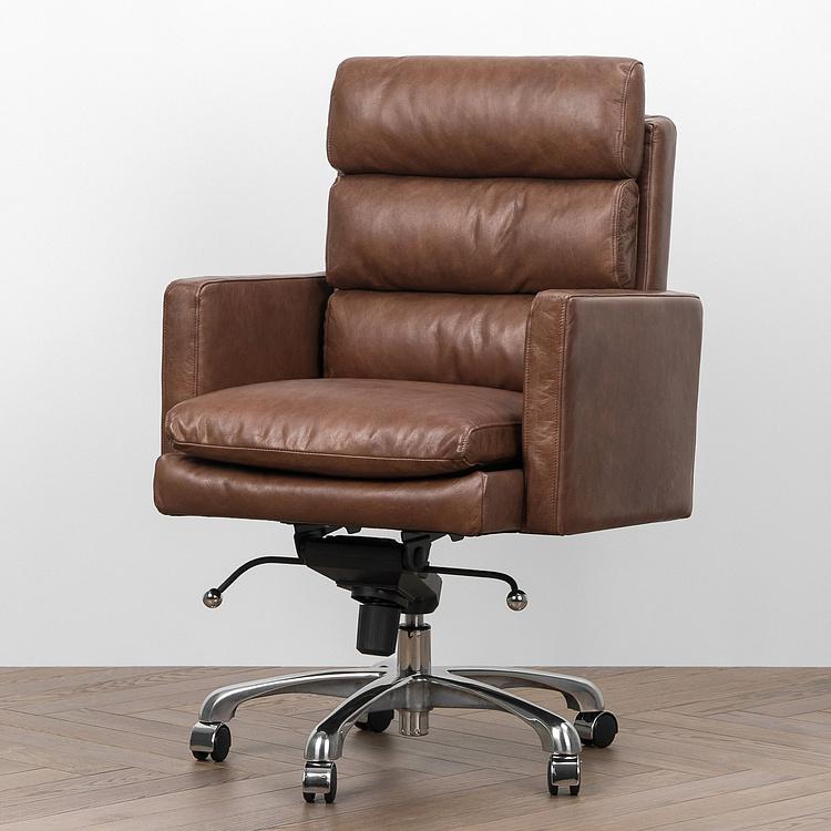 Кресло Hemingway Office Chair RM натуральная кожа Brown Franco