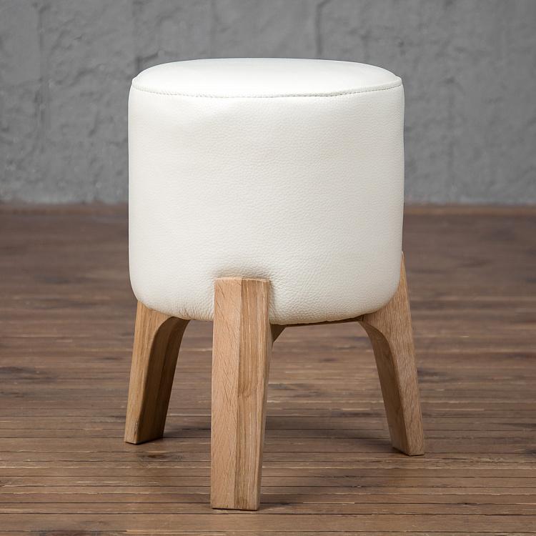 Табурет Цилиндр с двойной стежкой, M F296 Drum Stool Medium With Double Stitch