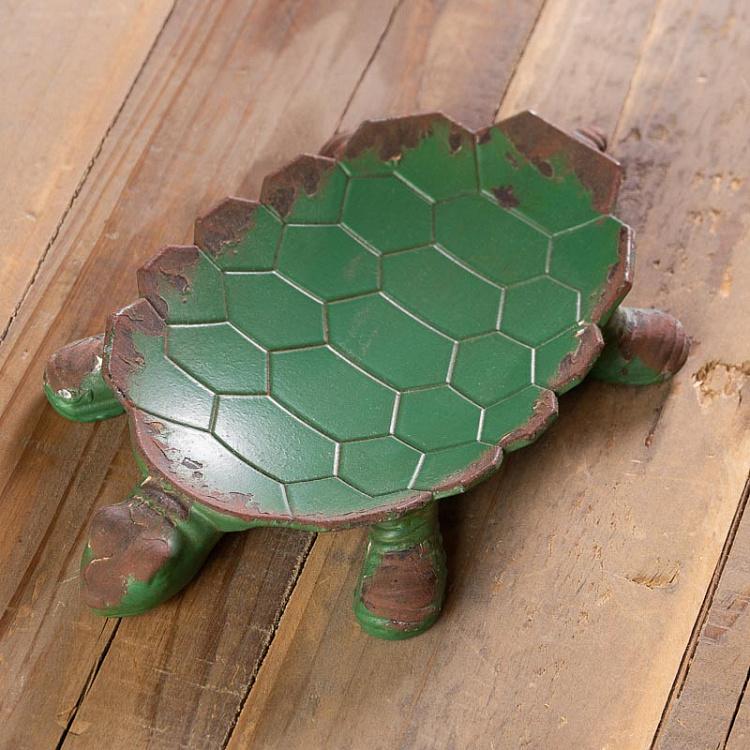 Подставка для мелочей Черепаха Turtle Tray Old Green Patina