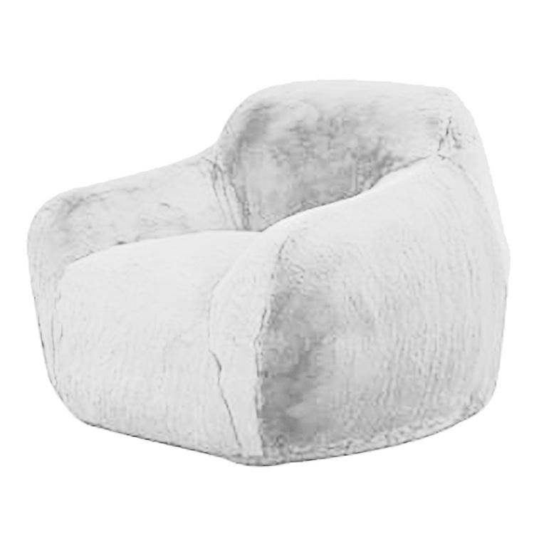 Кресло Snuggy Chair искусственный мех Big Bear White