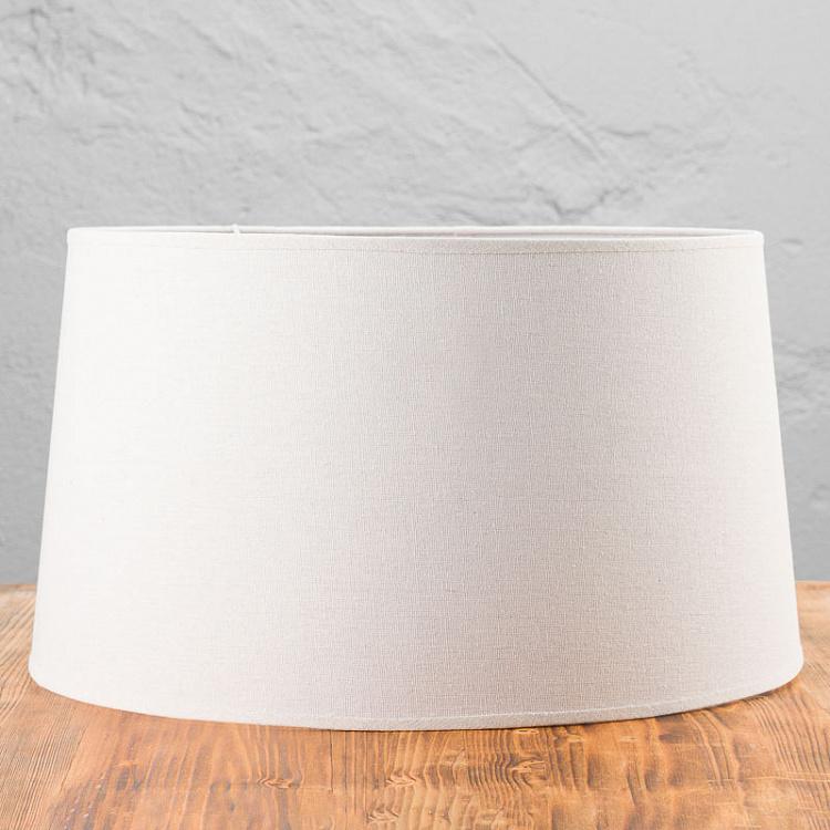 Абажур из льна белого цвета, 45 см Lamp Shade In White Linen 45 cm