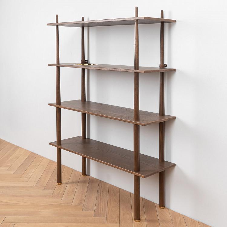 Стеллаж Сториз с медной тарелкой Stories Shelving With Brass Plate