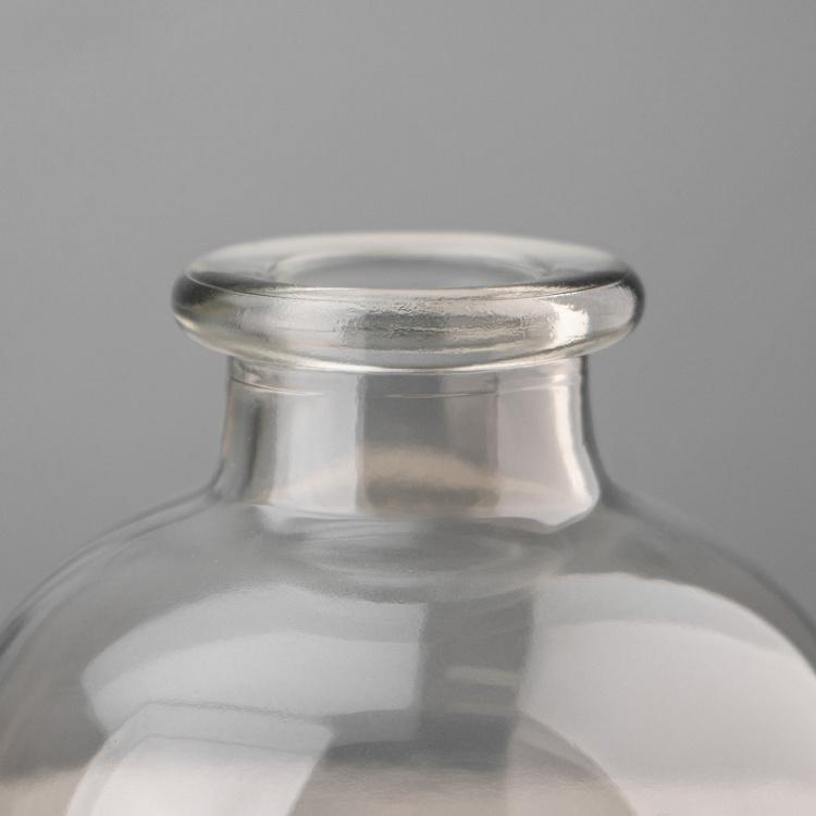 Ваза-бутыль из серого под изморозь стекла, S Grey-frosted Glass Bottle Vase Small
