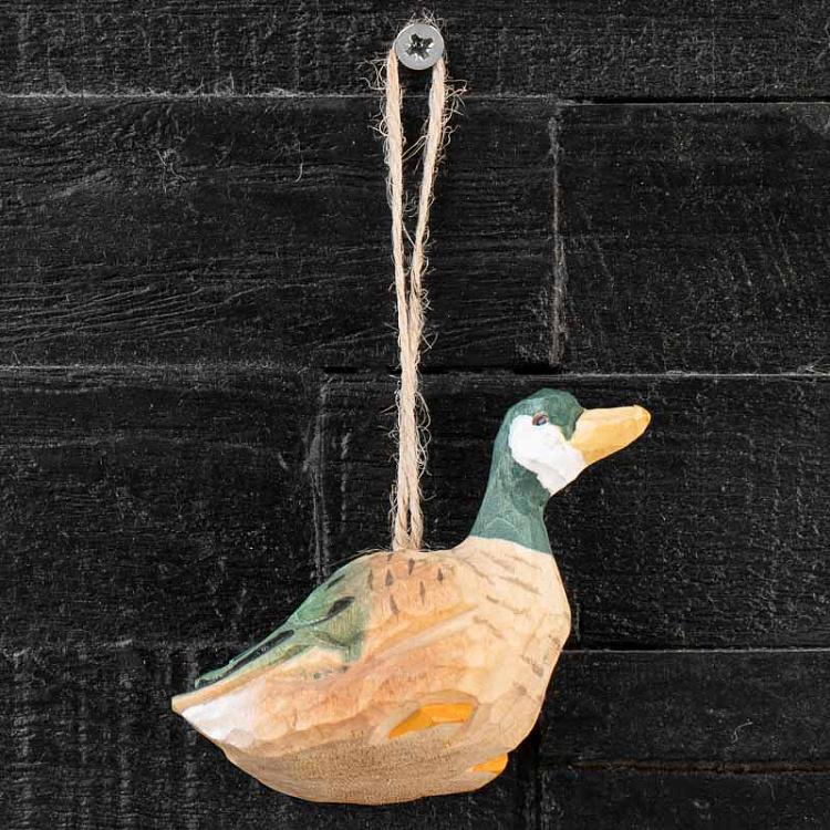 Подвесное украшение Гусь Hanging Wooden Goose 9 cm