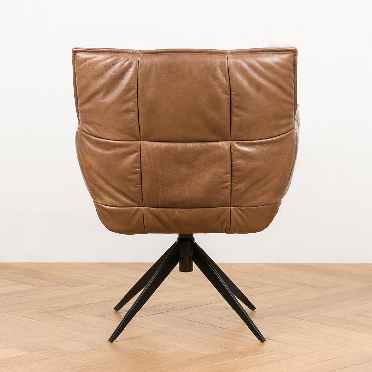 Вращающееся кресло Центр, чёрные матовые ножки Center Swivel Armchair, Black Matt Metal RM