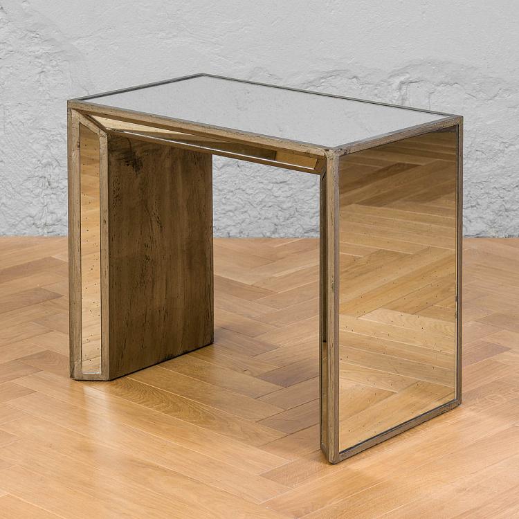 Комплект из двух зеркальных столиков Нарцисс Set Of 2 Narcisse Nesting Mirrored Side Tables