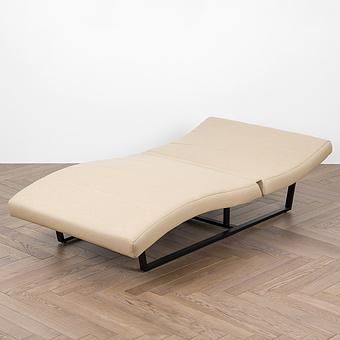 Садовый шезлонг-лежак Wave Lounger, Black акриловая ткань Heather Beige - ракурс 6