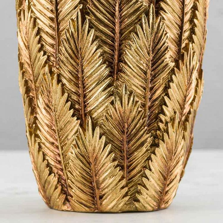 Высокая золотая ваза Пальмовый лист Tropical Leaf Vase Tall Gold