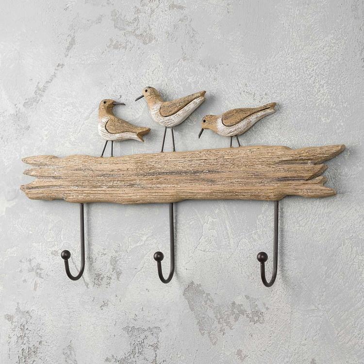 Трёхместная настенная вешалка Три птицы 3 Birds Rack 3 Hooks