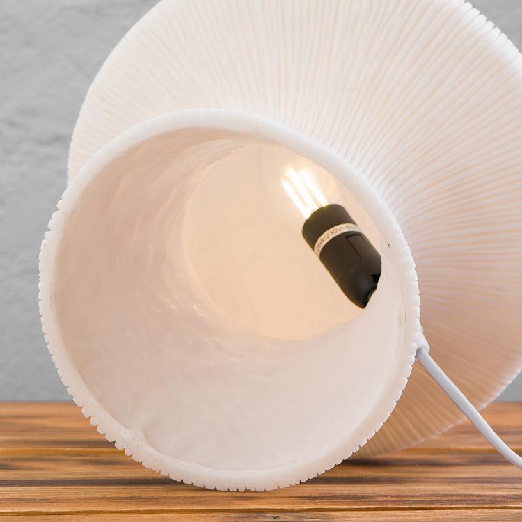 Ребристая настольная лампа с лампочкой внутри Гриб Ribbed Mushroom Lamp Large